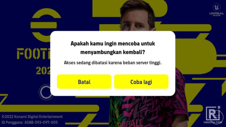 Akses Sedang Dibatasi Karena Beban Server Tinggi di PES 2022, Begini Cara Mengatasinya