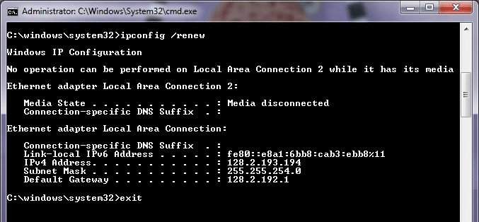 Reset IP di CMD