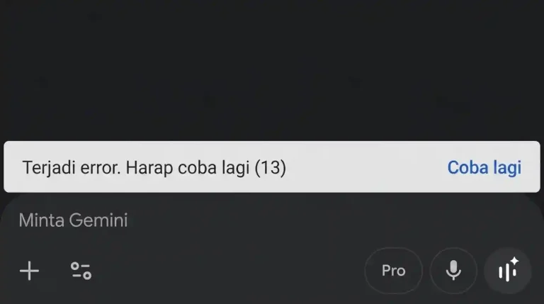 Gemini Error Code 13: Input Teks Diblokir, Cek Penyebab dan Cara Mengatasinya Gemini Error Code 13