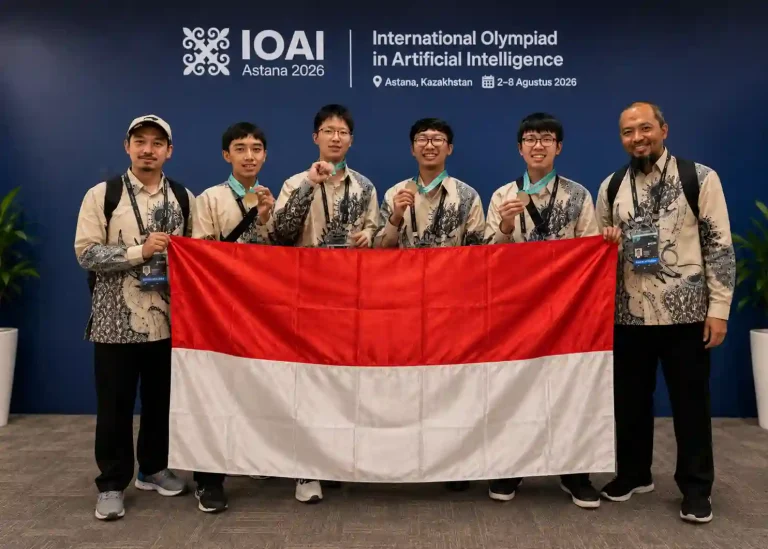 Tim Indonesia di ajang International Olympiad in Artificial Intelligence (IOAI) 2026 di Astana Kazakhstan